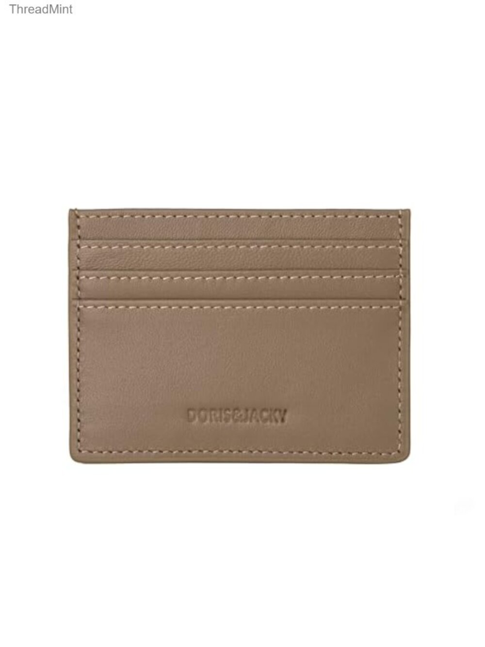 Slim RFID Blocking Lambskin Leather Card Holder 6 Slot Wallet